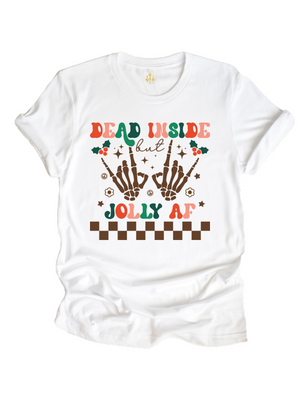 Dead Inside Skeleton Adult Holiday Shirt