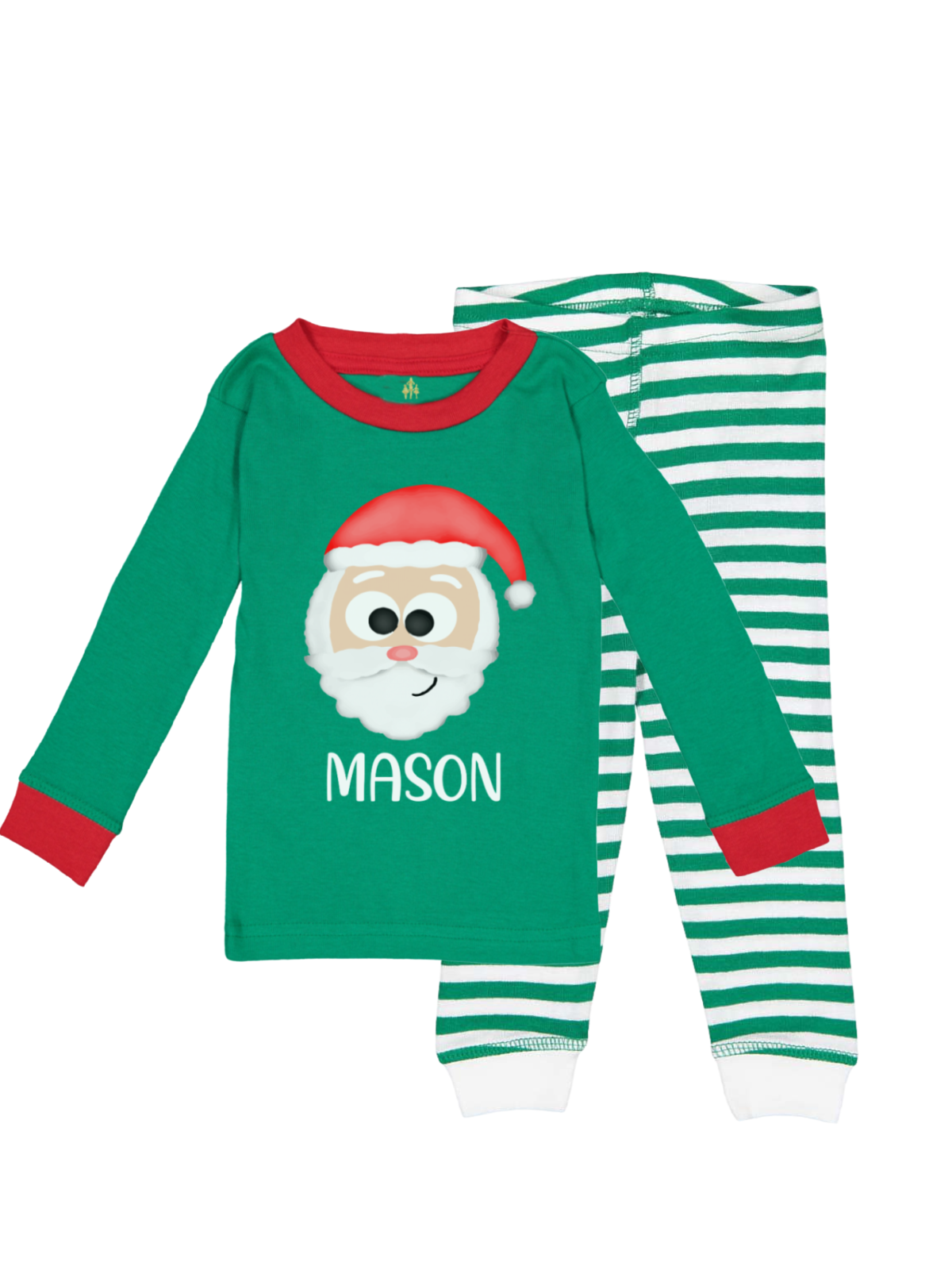 Personalized Kids Santa Christmas Pajamas