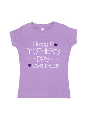 Happy 1st Mother's Day Purple Girl's Tee & Bodysuit