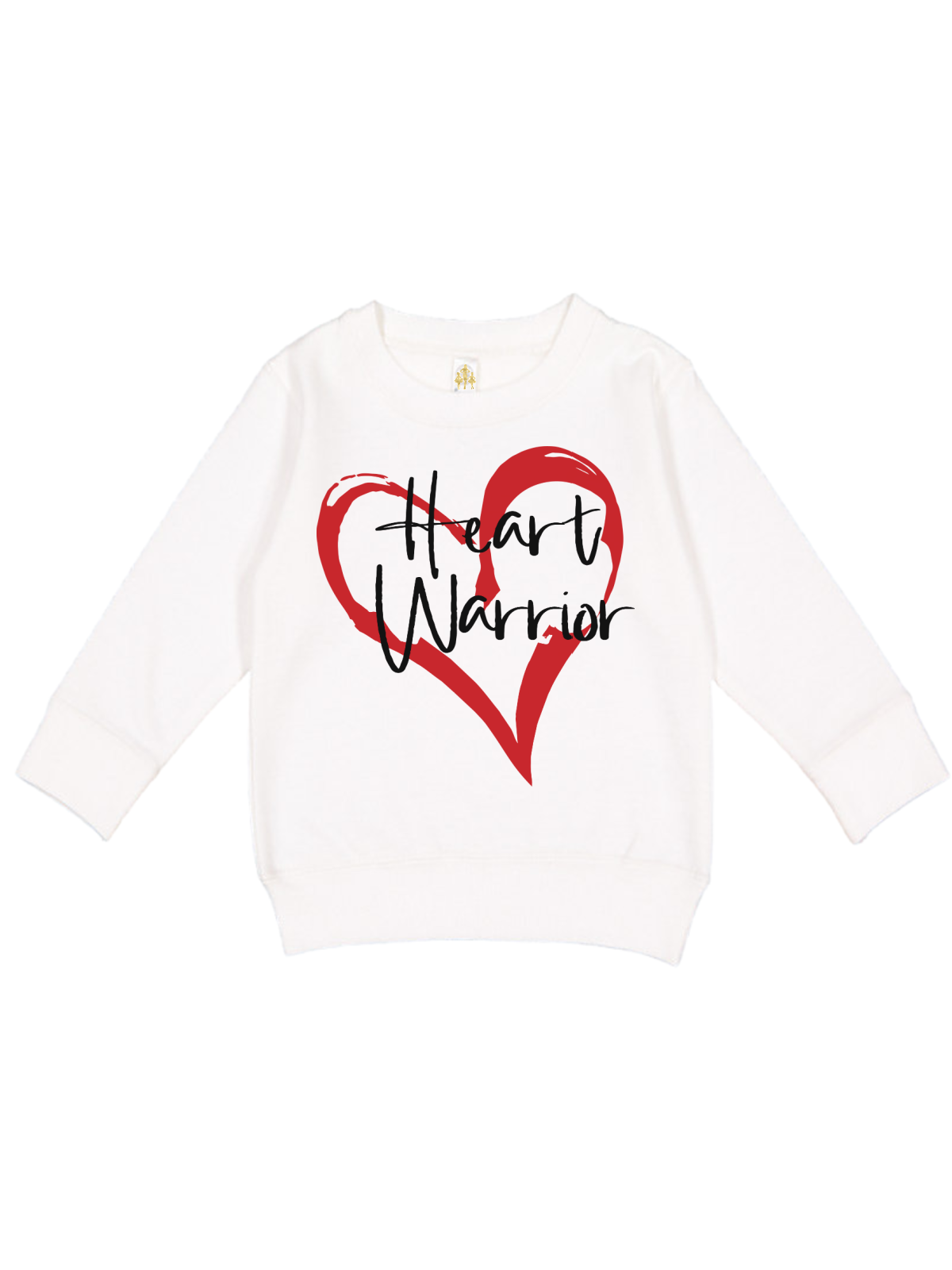 Heart Warrior Kids Sweatshirt - White