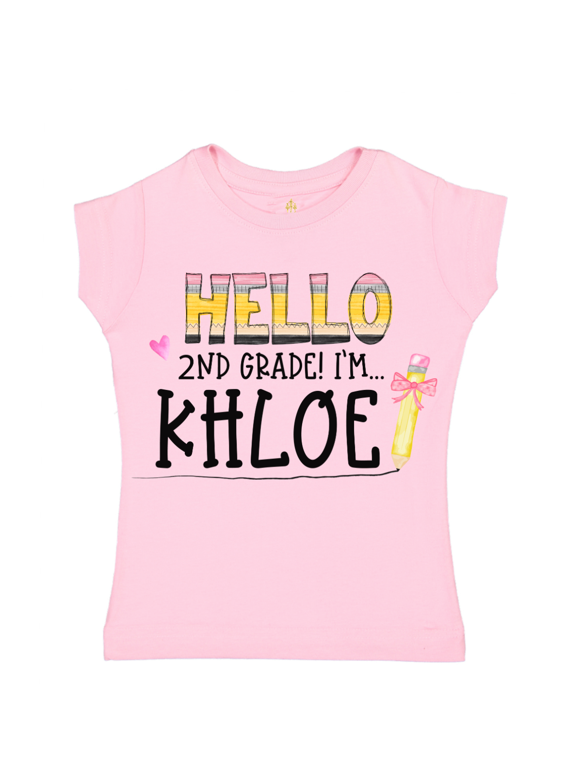 Hello First Day of School T-Shirt in Pink MMofPhilly