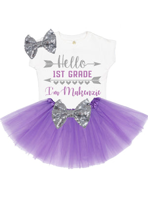 hello first grade tutu outfit 