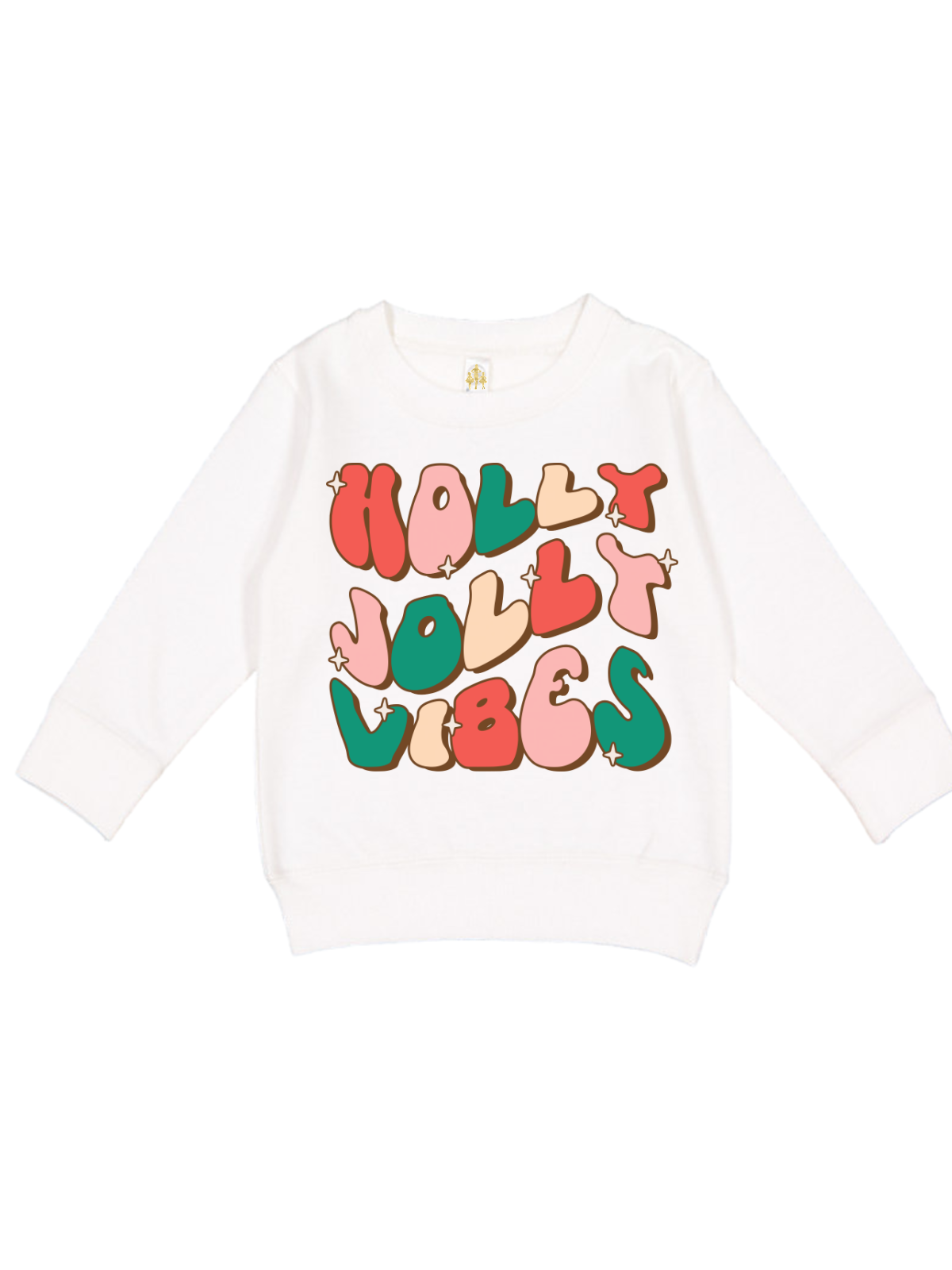 Holly Jolly Vibes Kids Christmas Sweatshirt