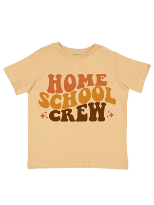 Homeschool Crew Kids Shirt in Latte