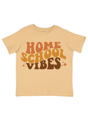 Homeschool Vibes Kids Shirt in Latte