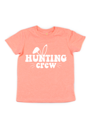 Hunting Crew Kids Easter Shirt in Flamingo Orange