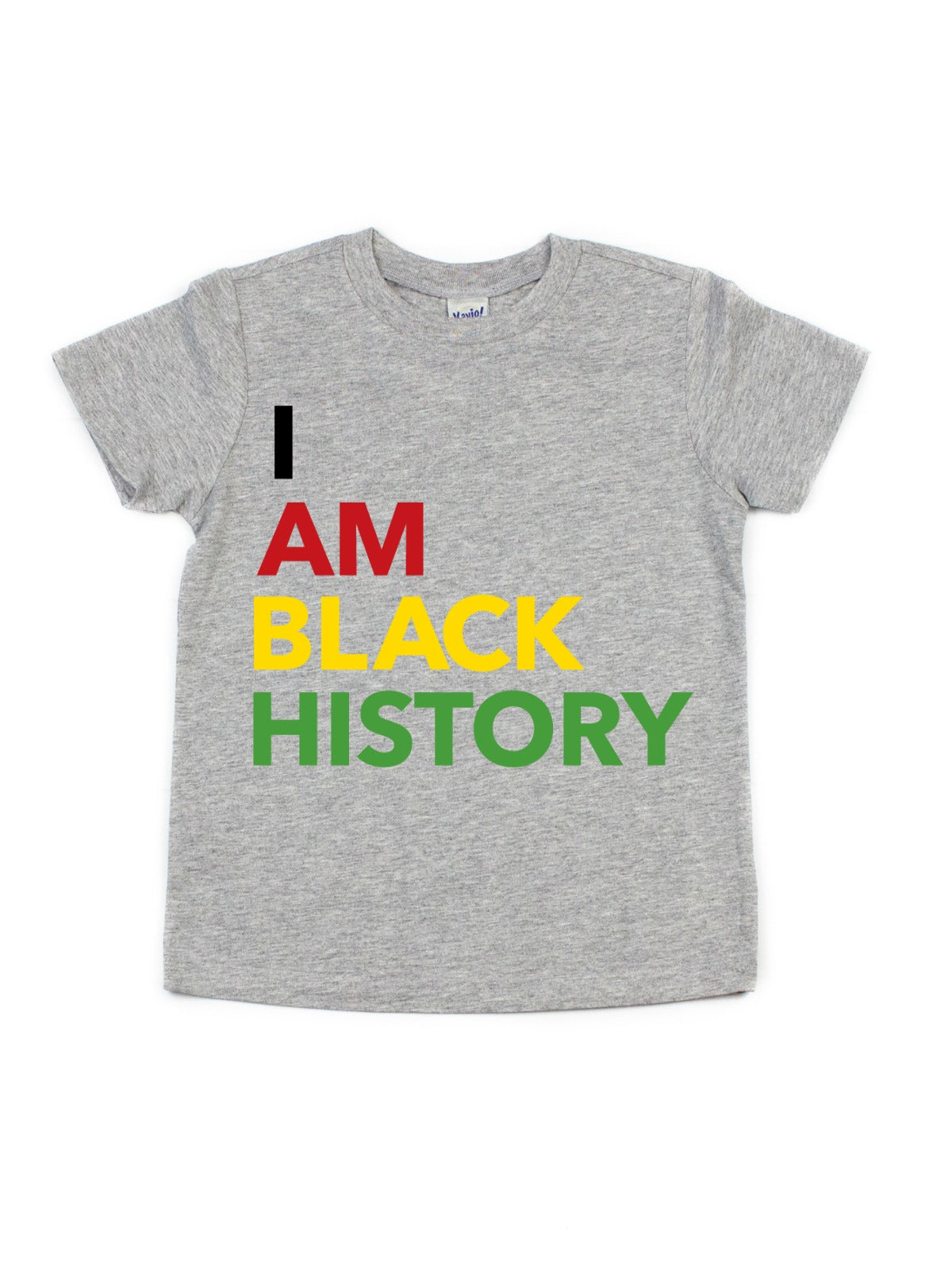 I Am Black History Kids Shirt in Gray