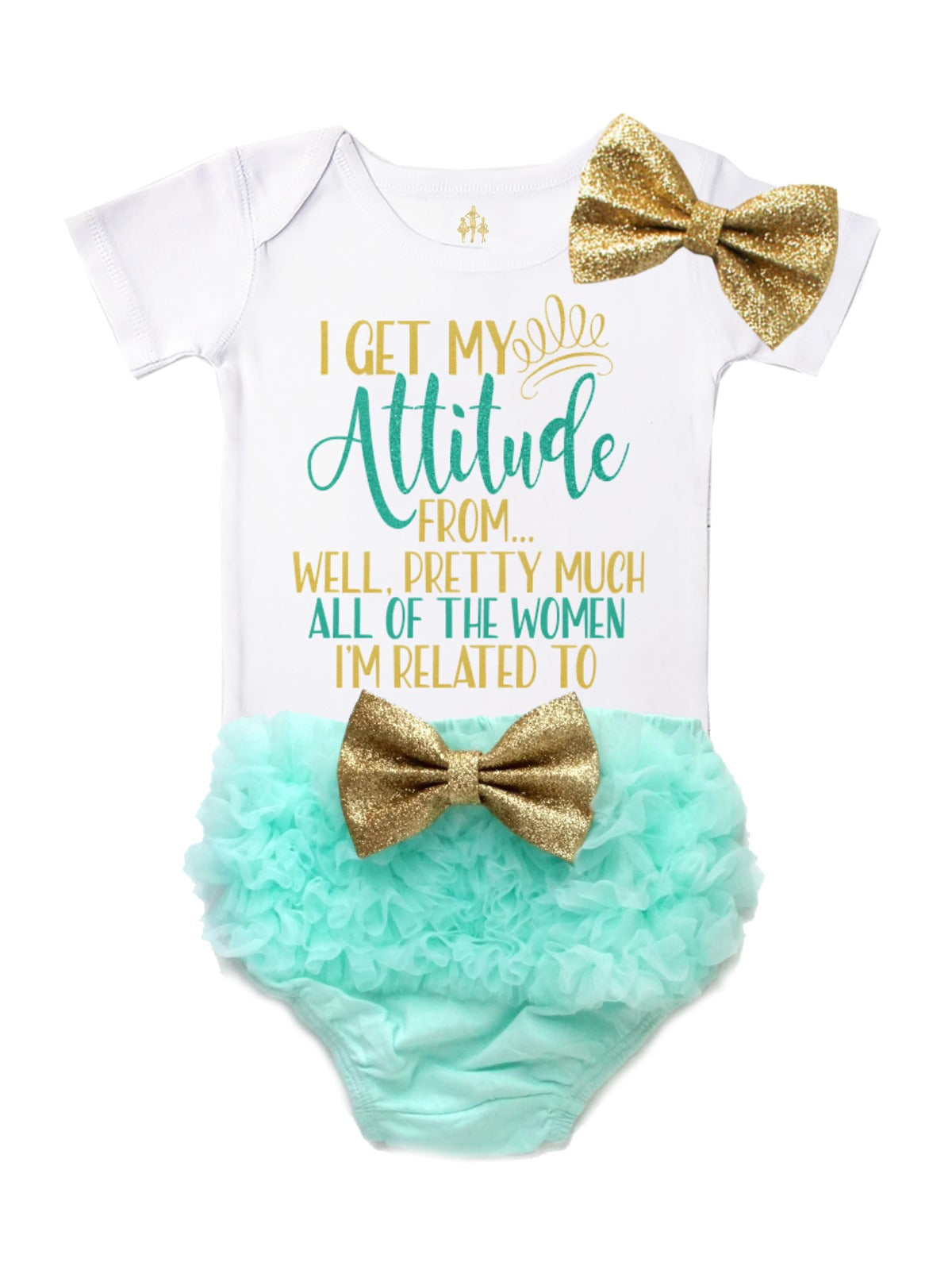 I Get My Attitude From Diaper Cover Outfit