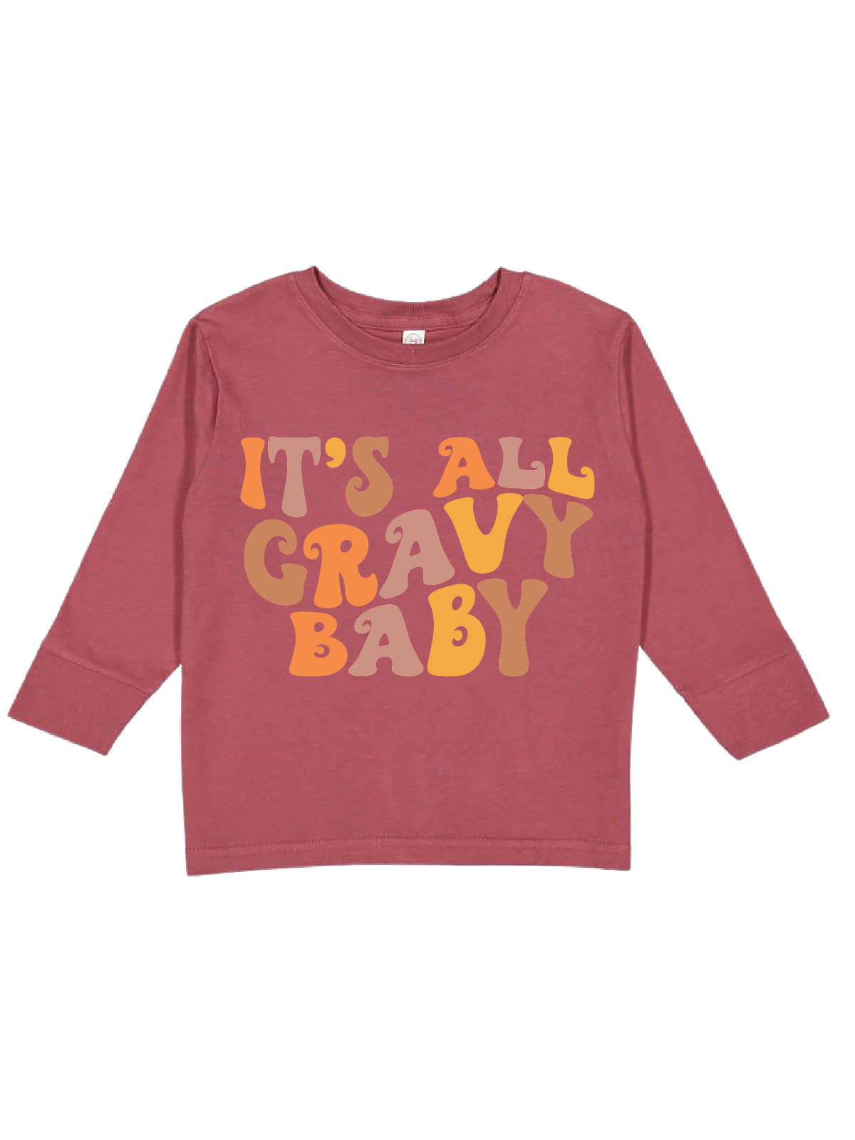 It's All Gravy Baby Kids Long Sleeve Thanksgiving Shirt