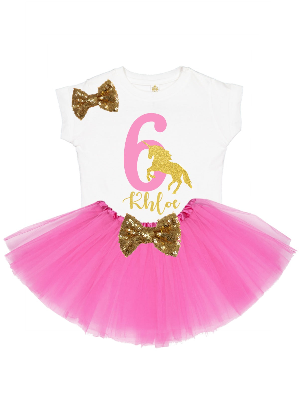 girls personalized unicorn tutu outfit