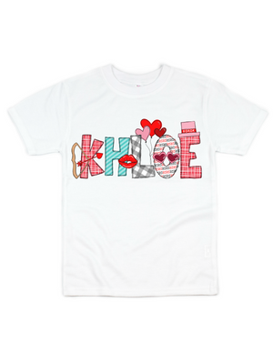 White Kid's Valentine's Day Shirt