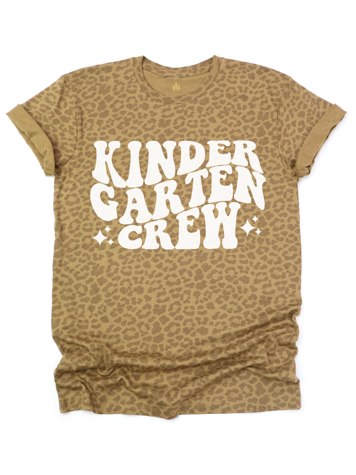 Kindergarten Crew Teacher Shirt Leopard Print
