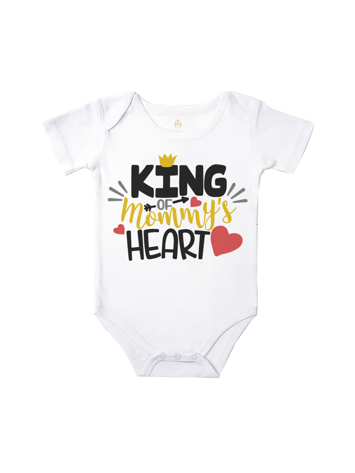 king of mommys heart boys baby bodysuit