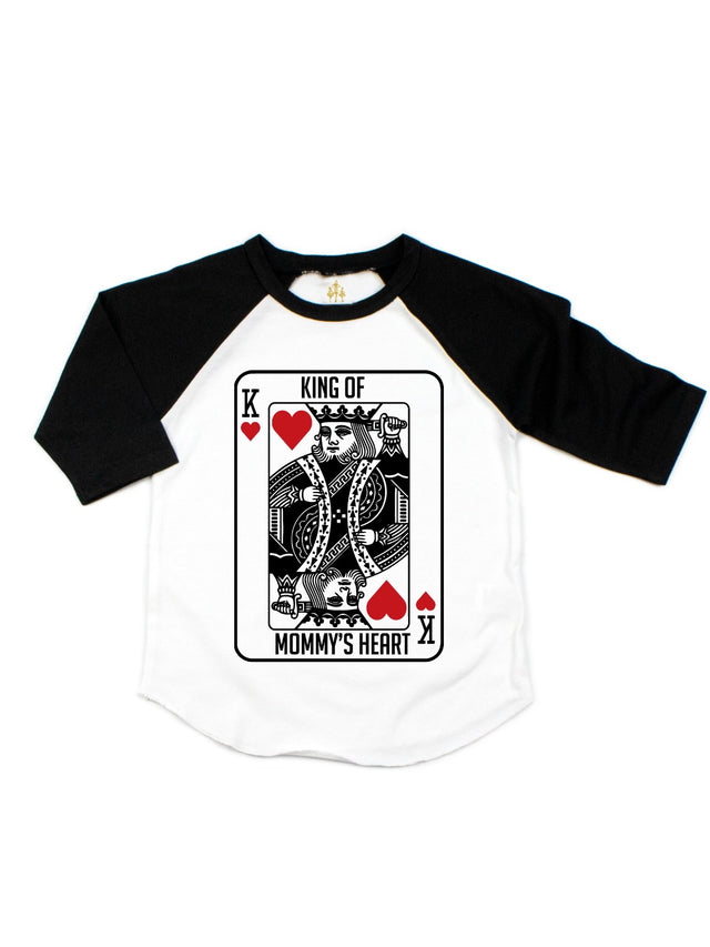 King of Mommy's Heart Playing Card raglan t-shirt