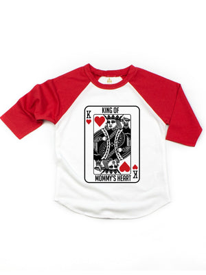 King of Hearts playing card kids Valentine's Day shirt