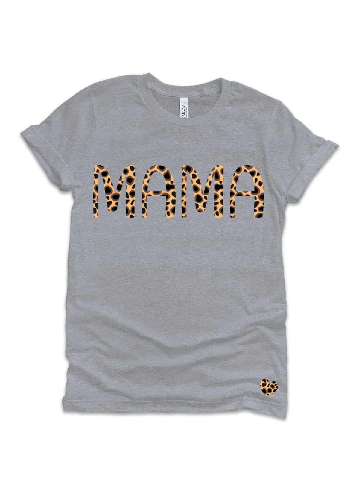 mama leopard heather gray shirt