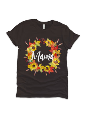 mama mother sunflower shirt in brown