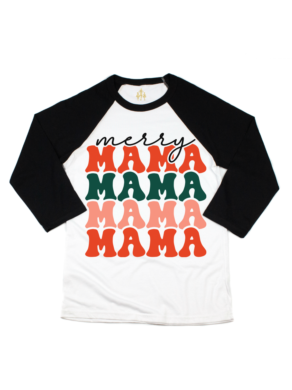 Merry Mama and Mini Matching Christmas Raglan Shirts