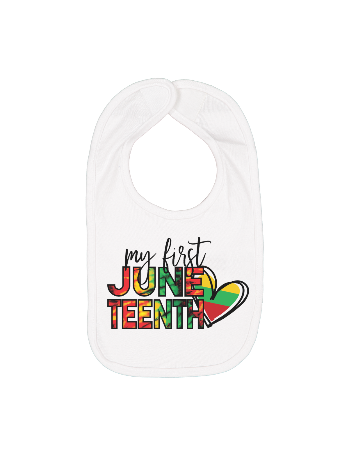 My First Juneteenth Infant Bib in White
