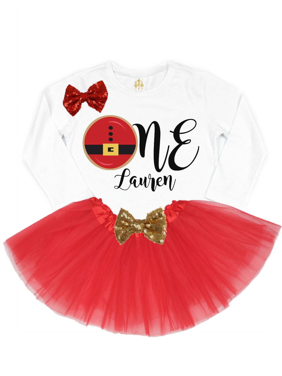 ONE girls first birthday Christmas tutu outfit