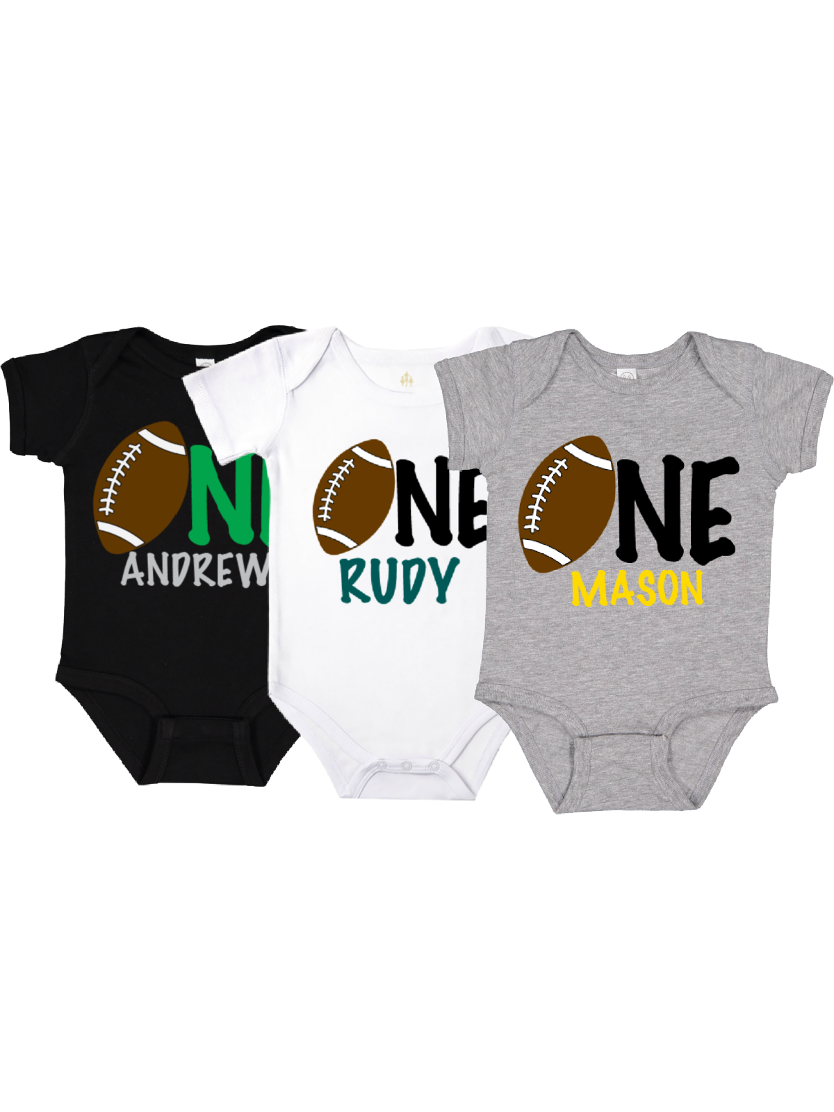baby first birthday football one piece 