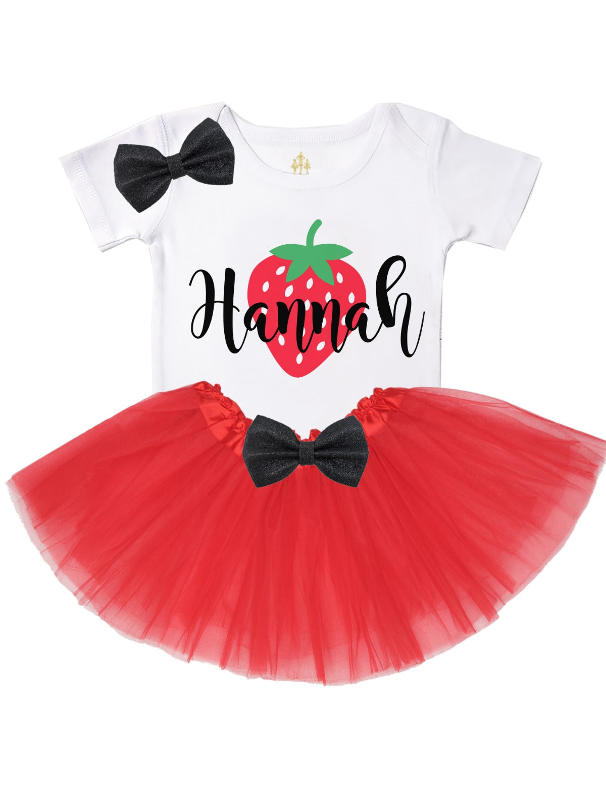 personalized strawberry tutu birthday outfit girls