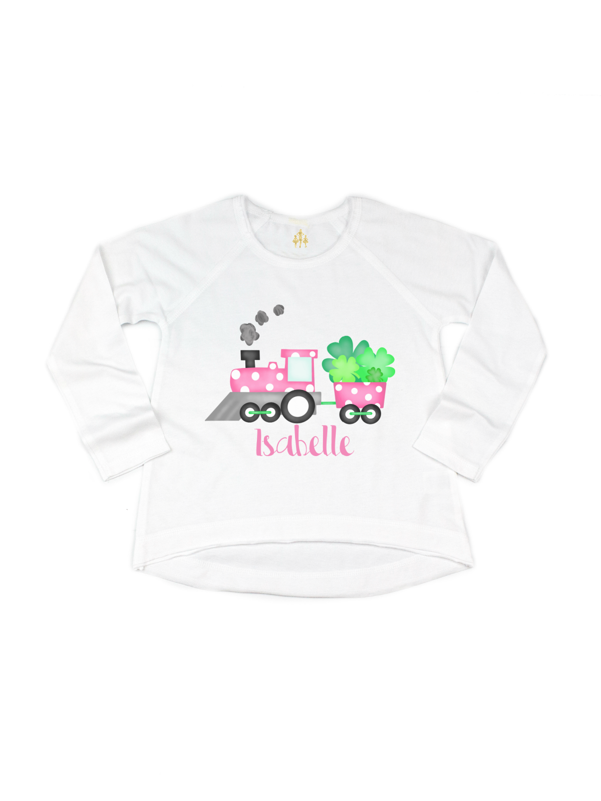 Girls St. Patrick's Day Train Shirt in Long Sleeve