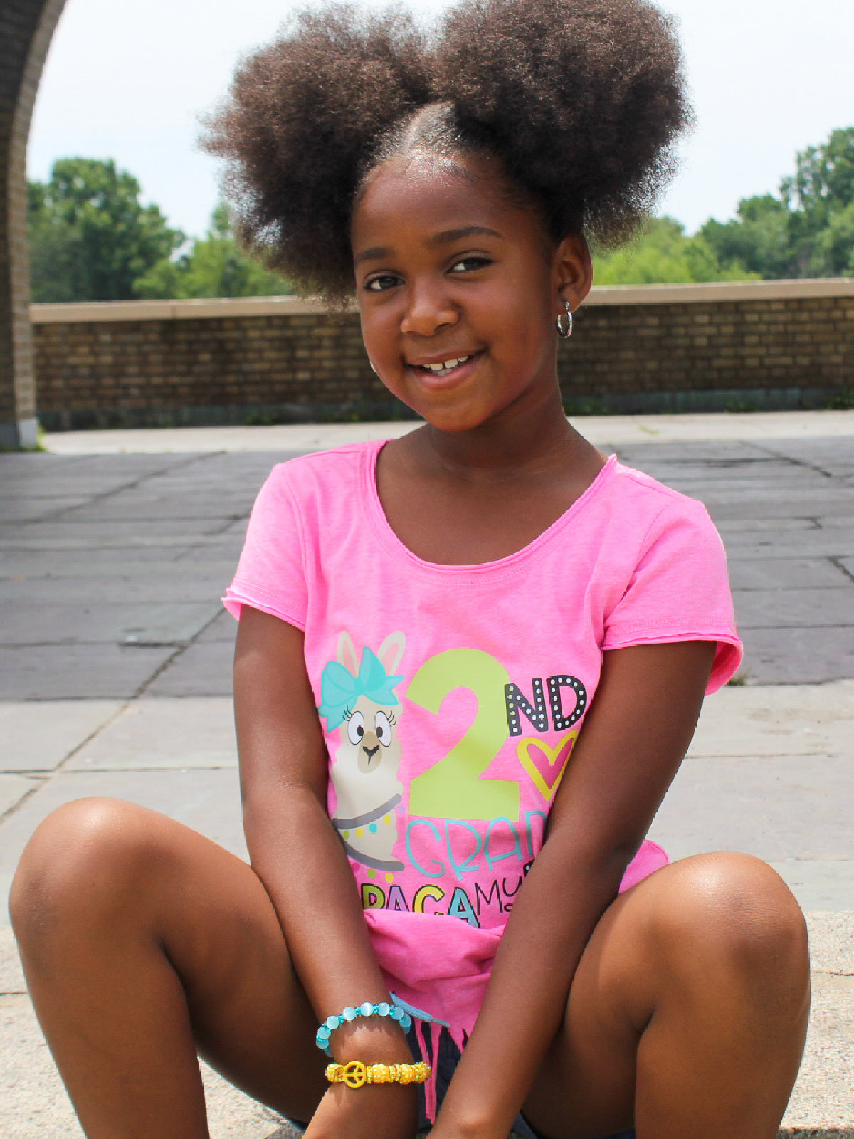 Second Grade Alpaca My Bag Girls Shirt