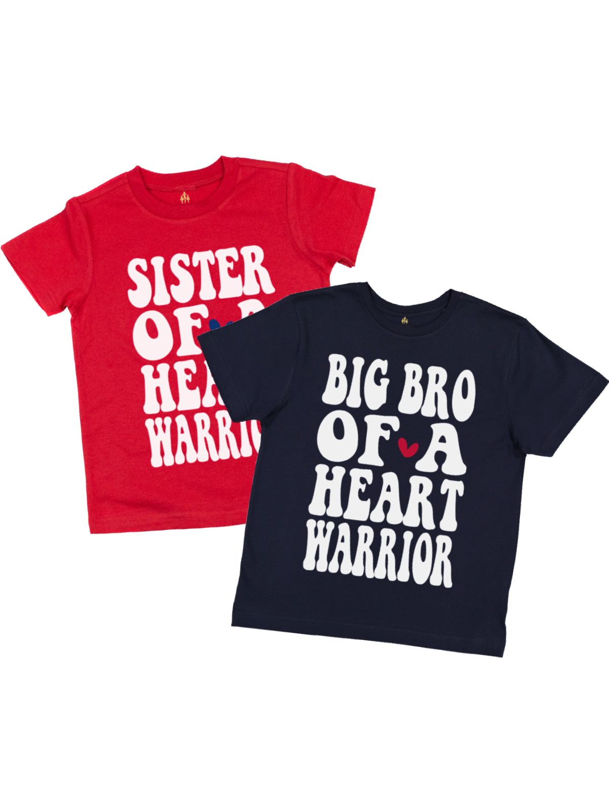 Siblings of a heart warrior kids CHD Awareness Shirts