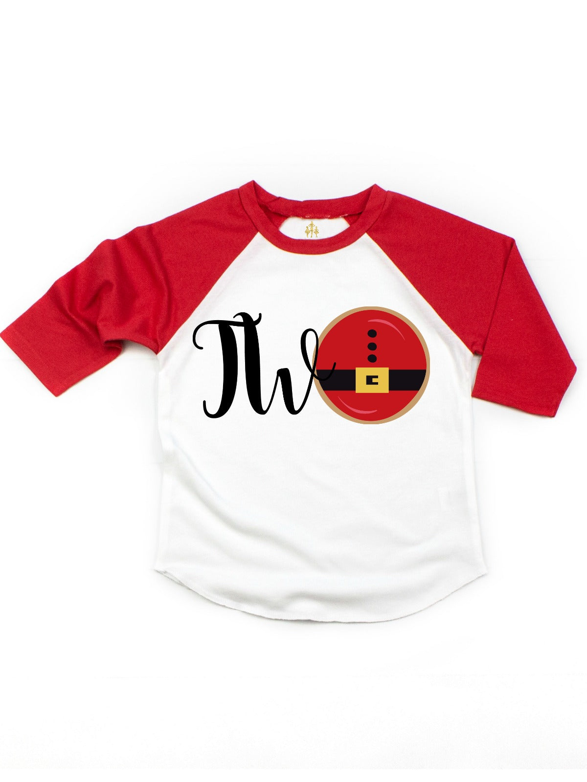 second birthday TWO santa belt outfit shirt