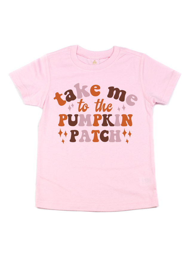 Take Me To The Pumpkin Patch Kids Light Pink Shirt