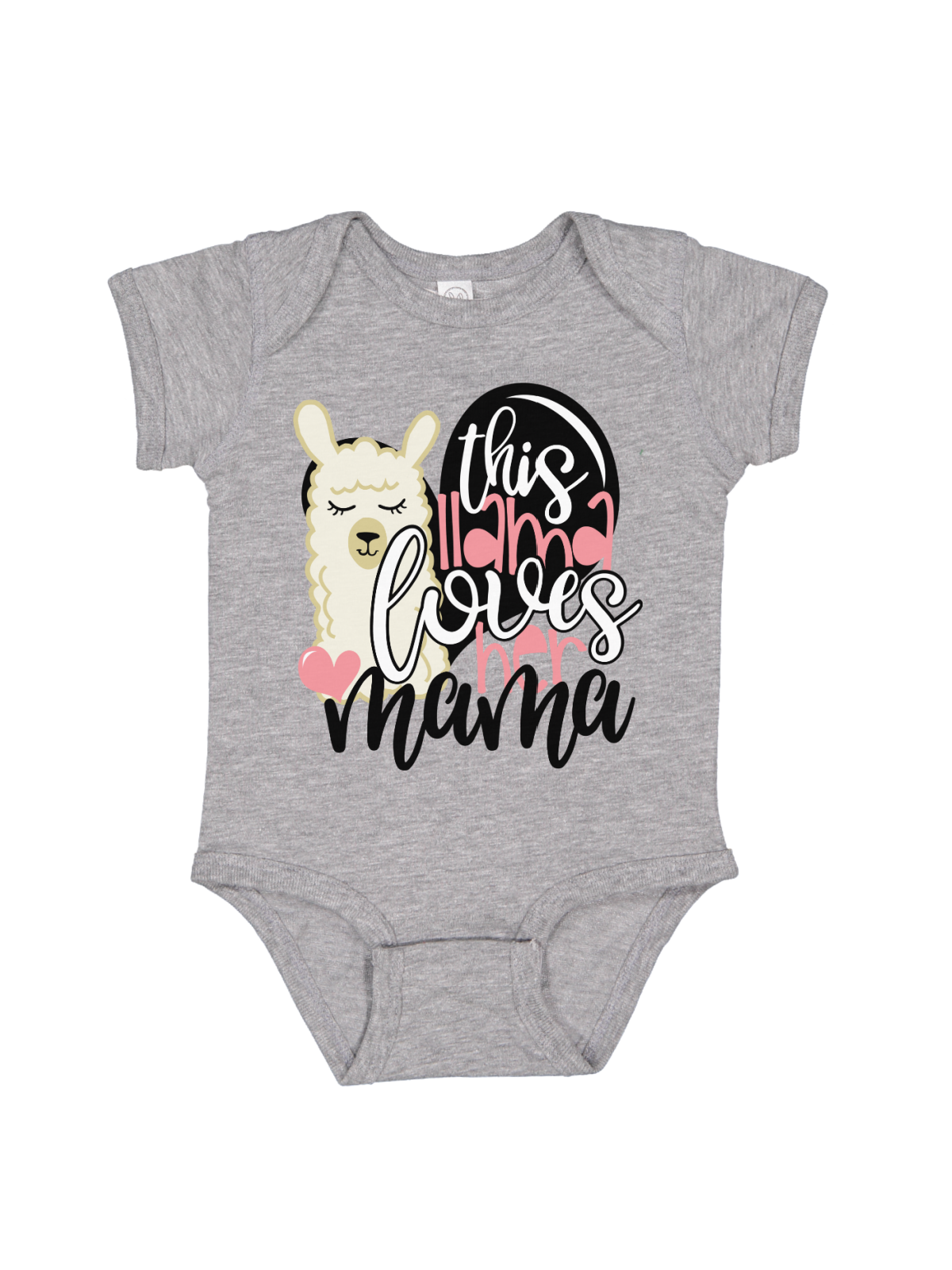 This llama Loves Her Mama Baby Bodysuit