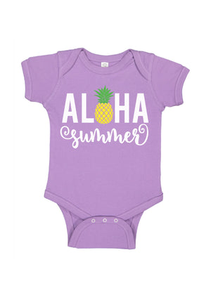Aloha Summer Lavender Baby Bodysuit