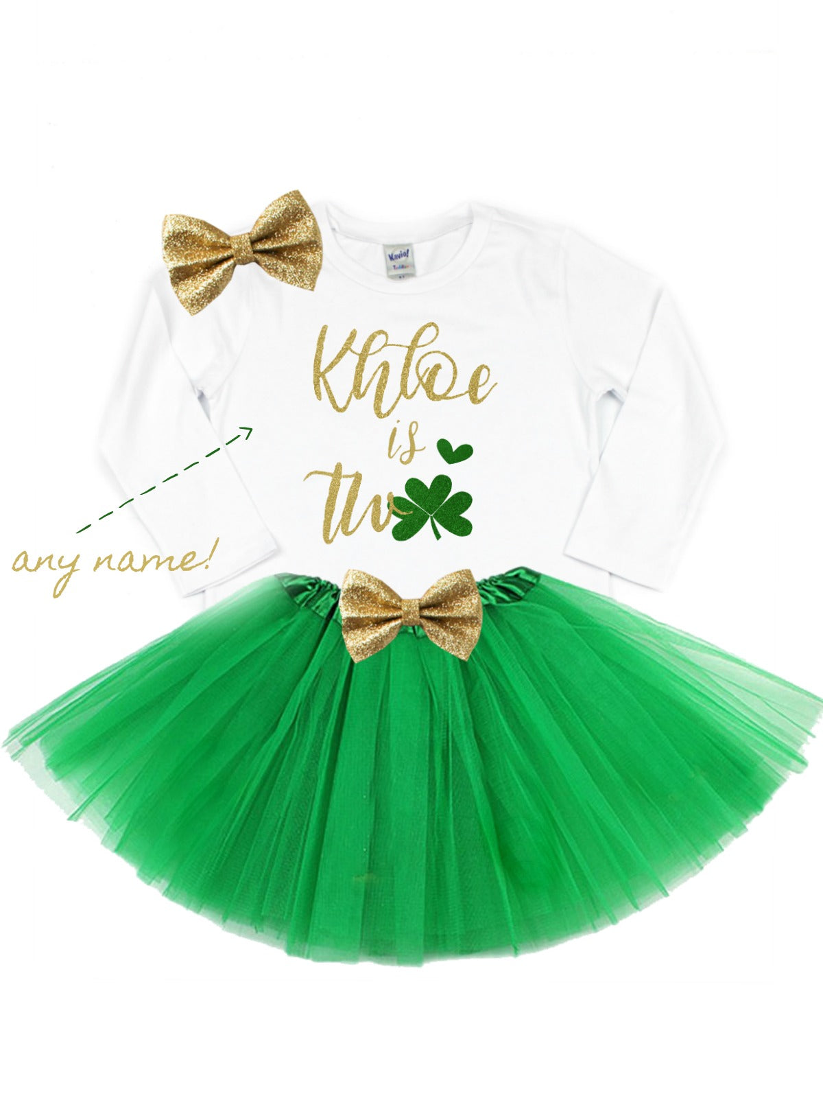 girls second birthday st patricks day tutu outfit