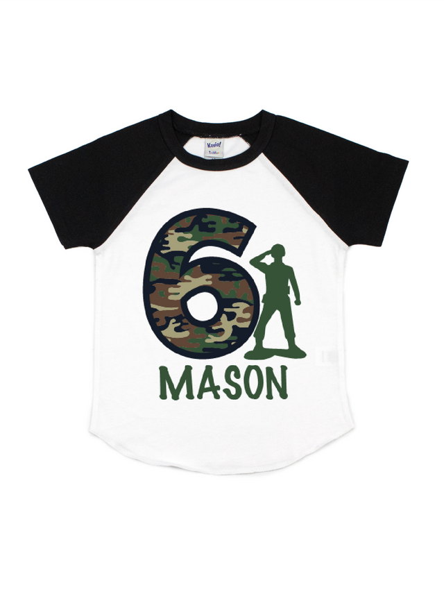boys toy solider raglan shirt