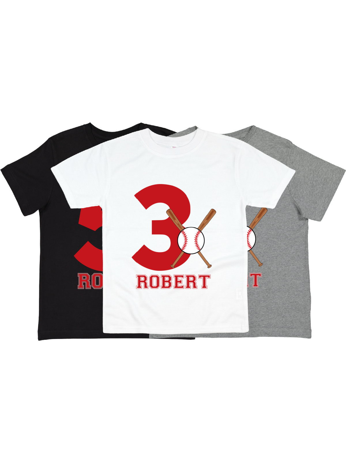 kids personalized baseball birthday shirts
