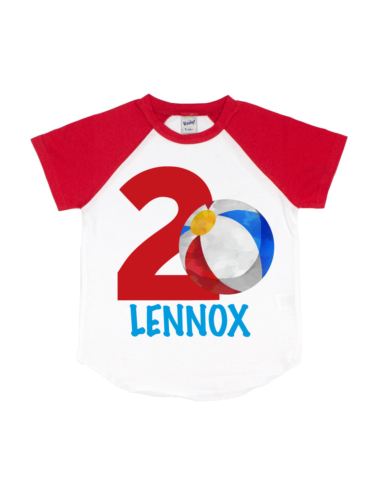 kids beach ball pool party raglan shirt