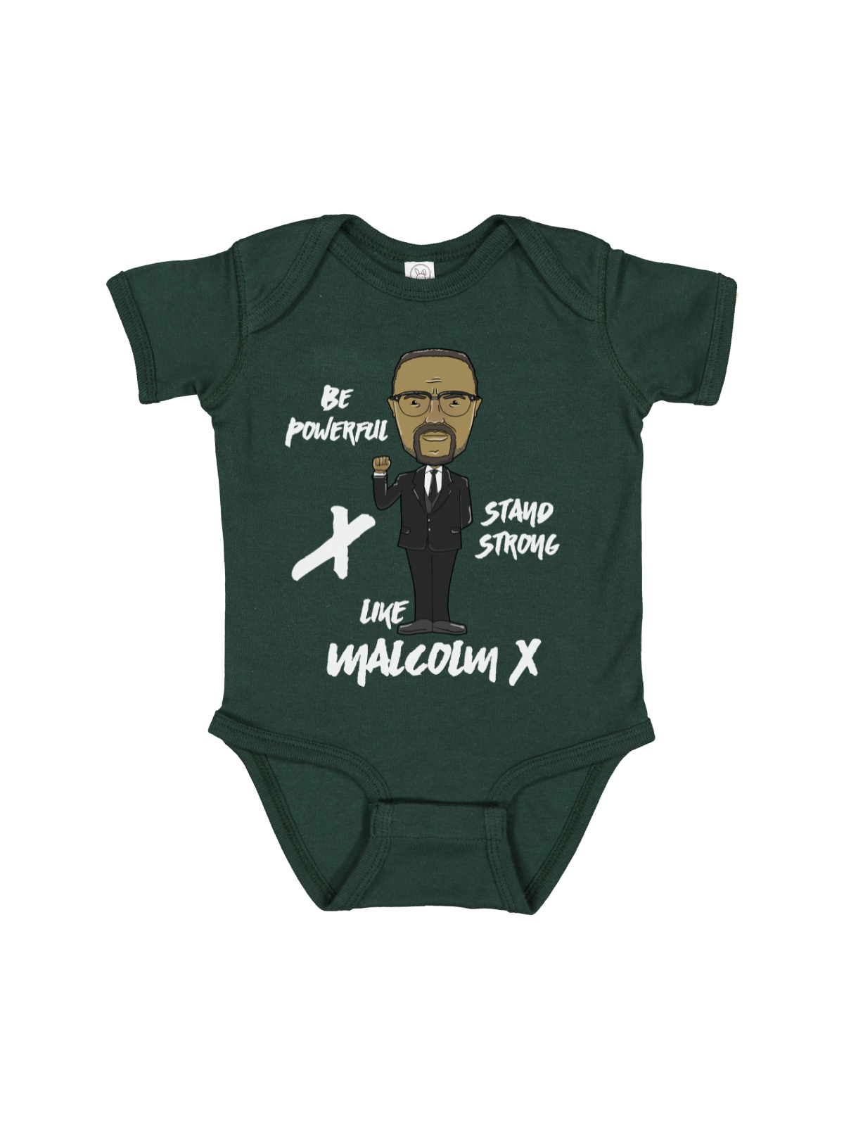 Be Powerful like Malcolm X Baby Bodysuit