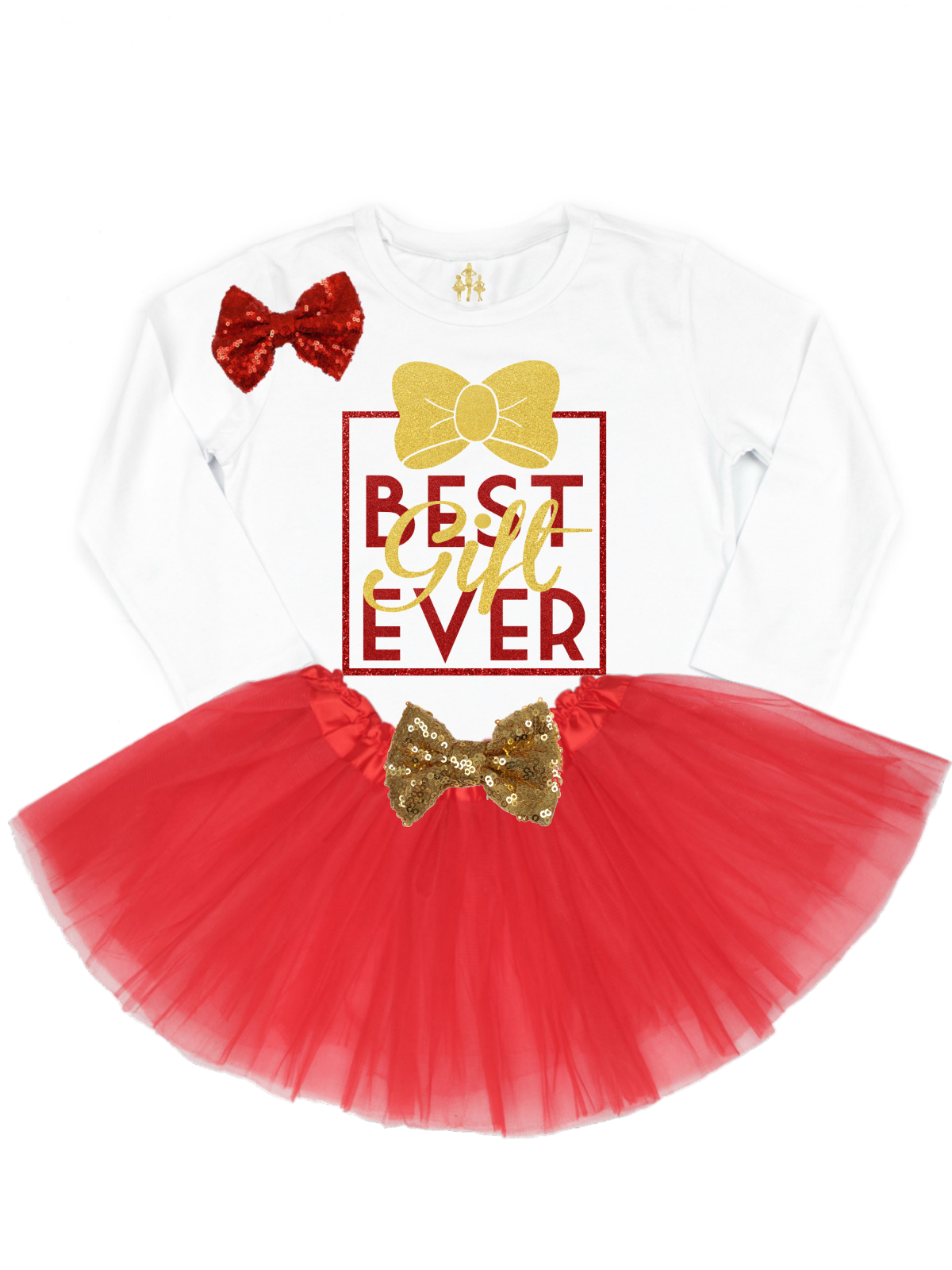 best gift ever gold and red tutu outfit