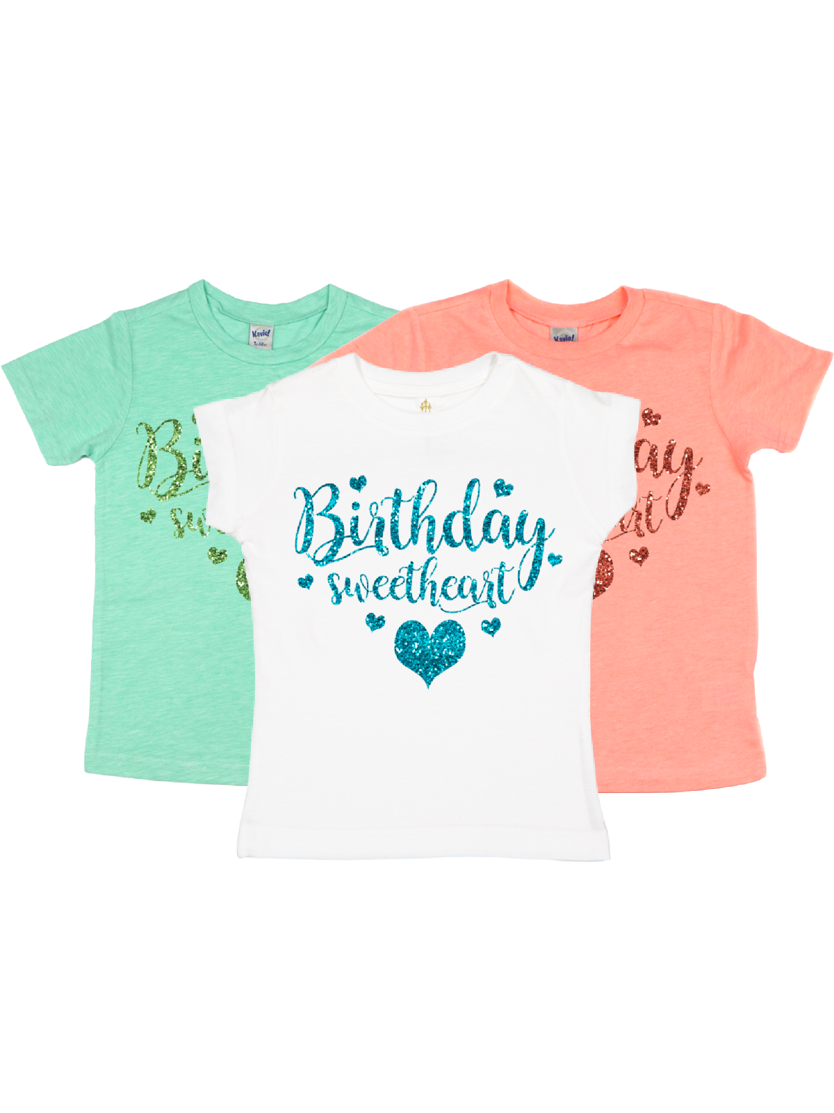 birthday sweetheart girls glitter shirt