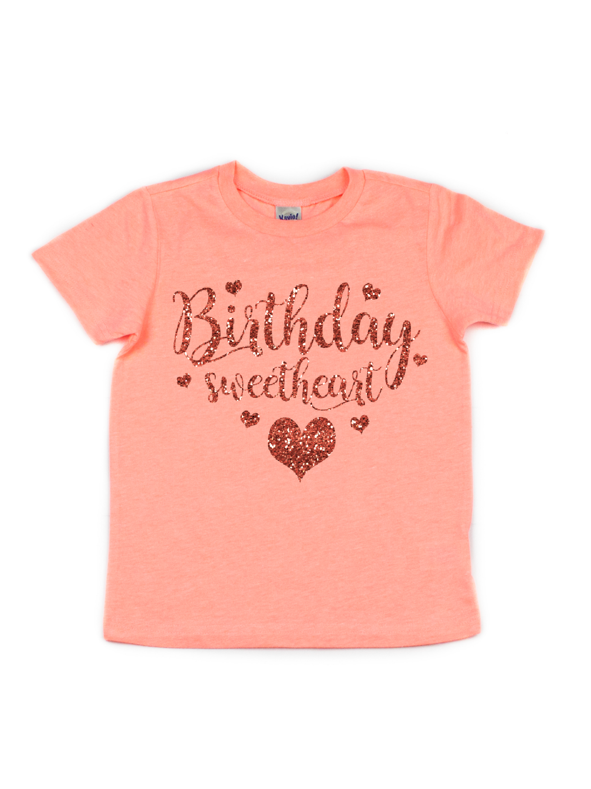 peach and orange girls birthday girl shirt