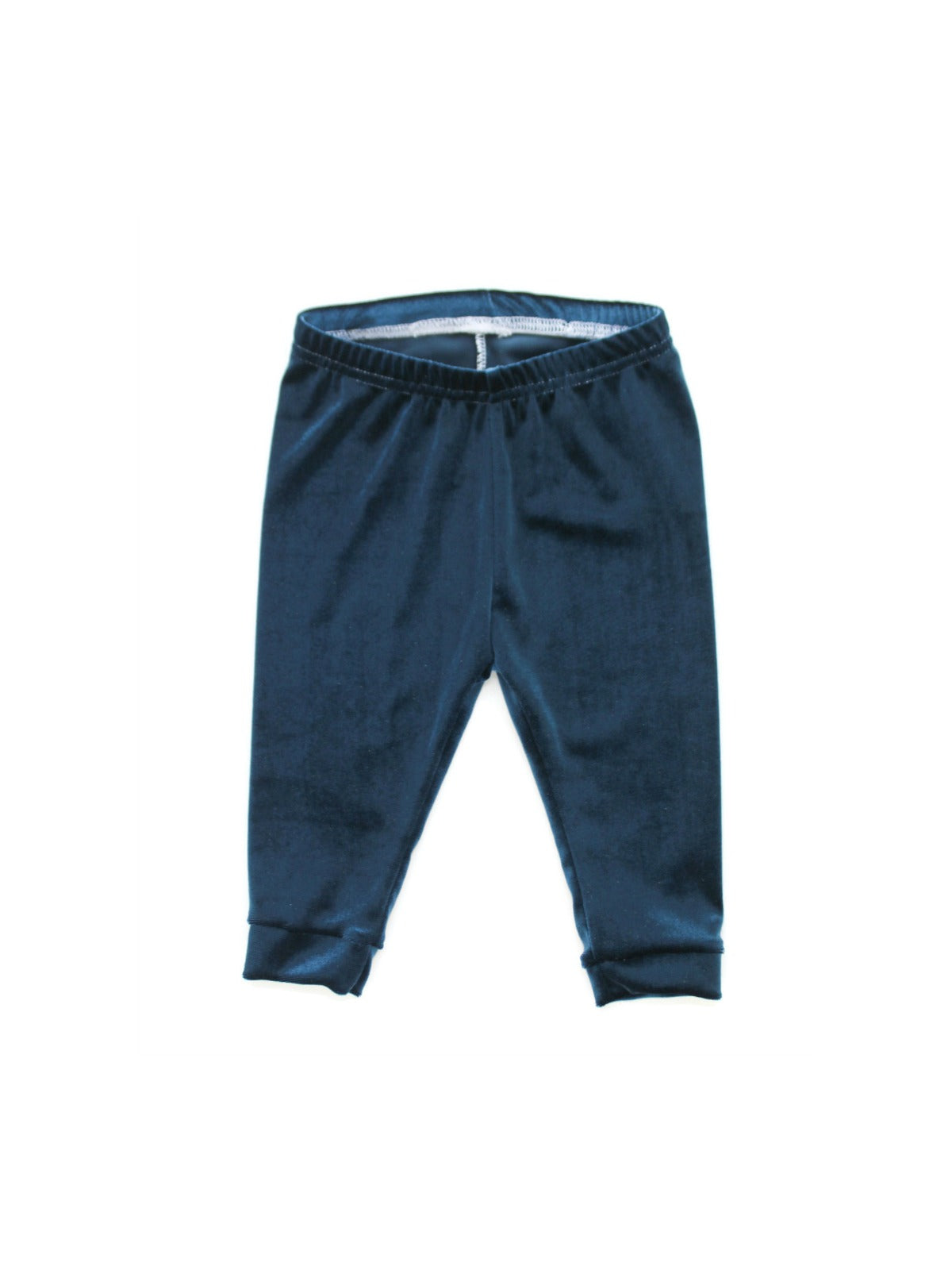 deep teal velvet girl leggings