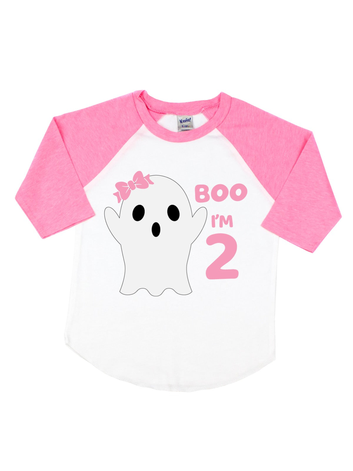 boo i'm 2 girls ghost halloween birthday shirt