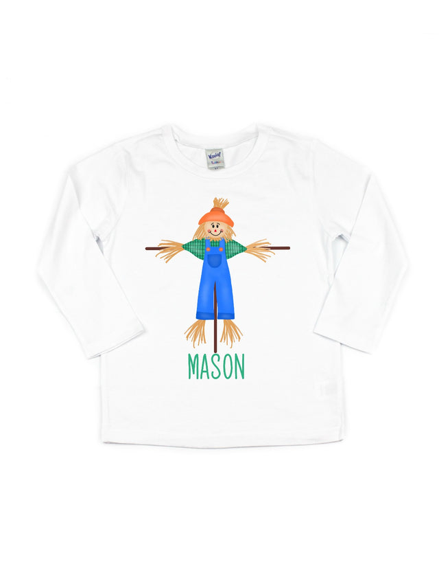 kids custom fall scarecrow shirt
