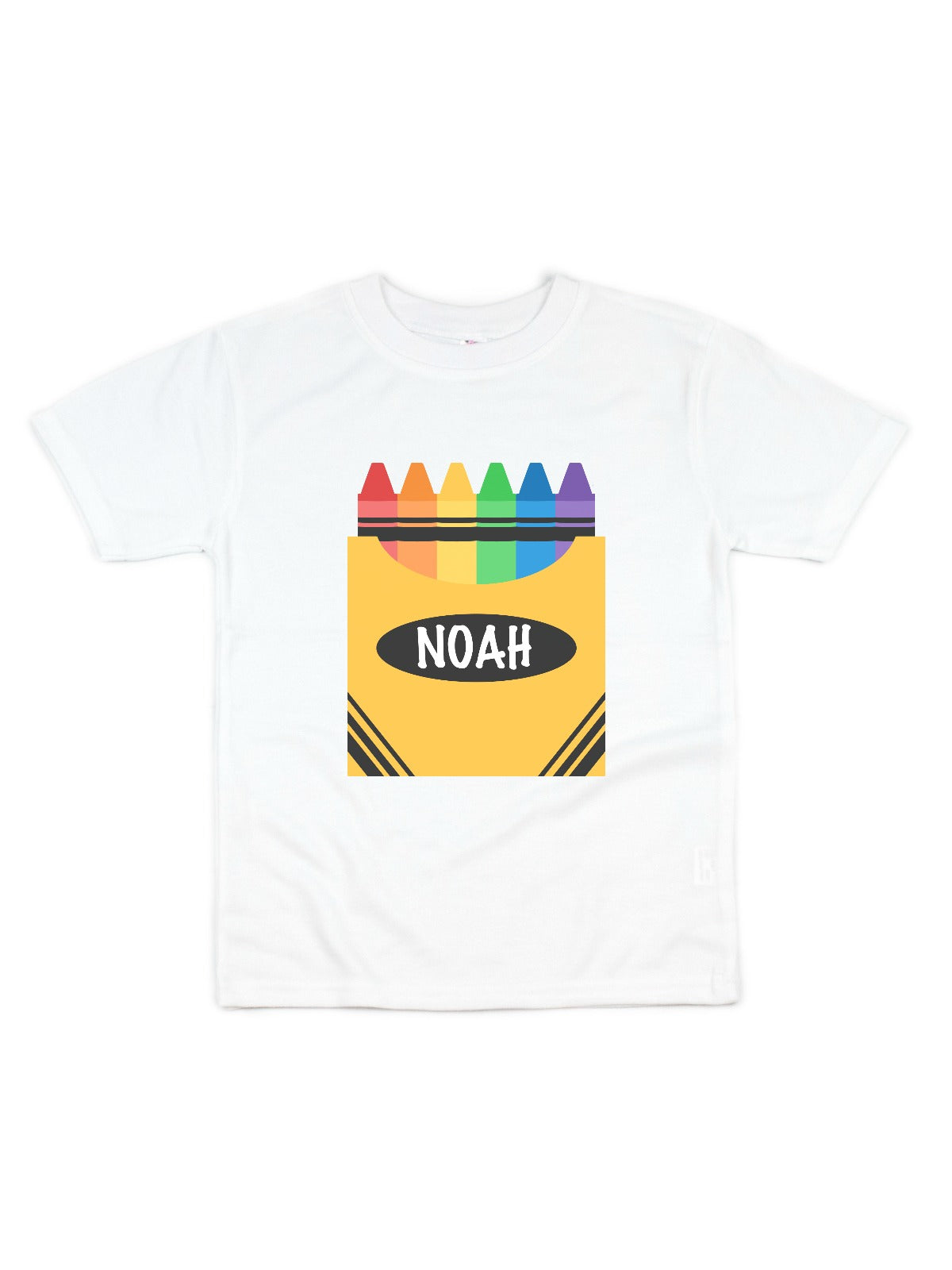 kids personalized crayon box shirt