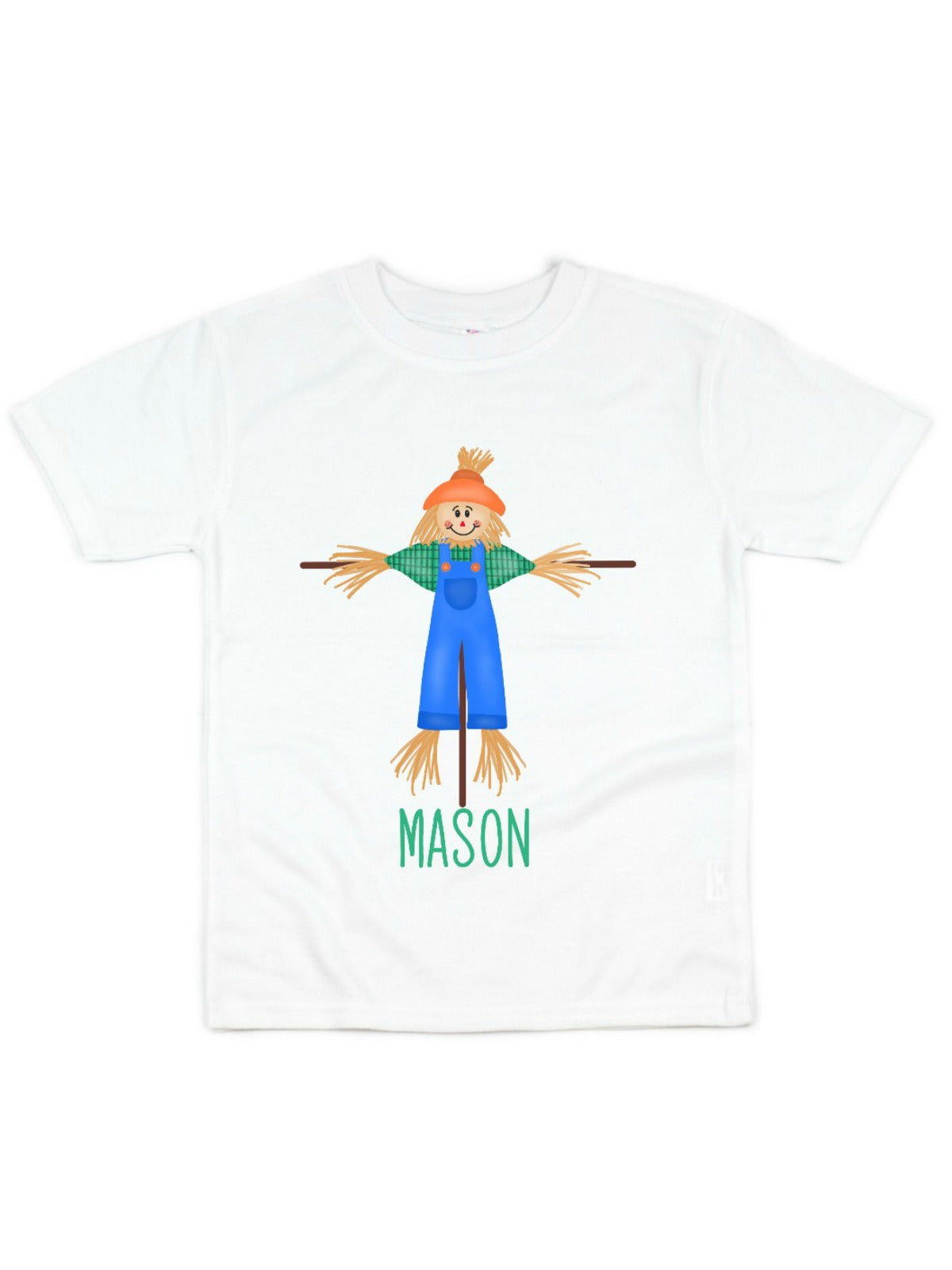 personalized boys fall scarecrow shirt