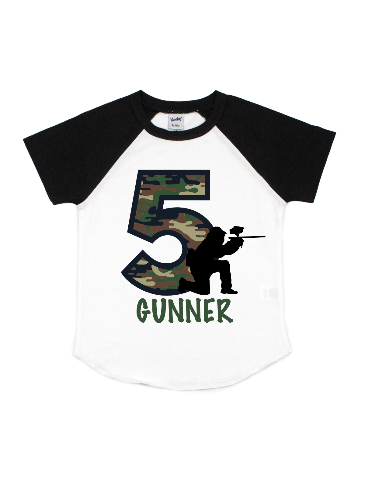 boys paintball birthday raglan shirt