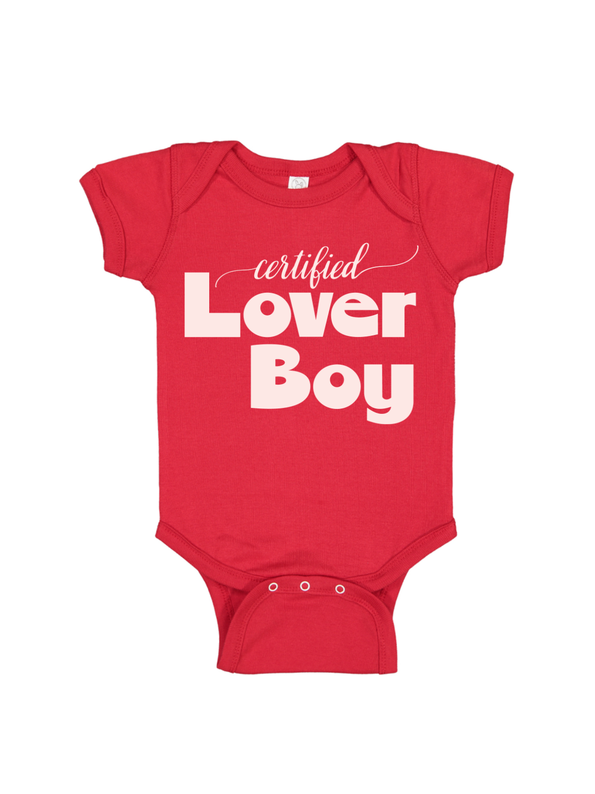 certified lover boy baby bodysuit