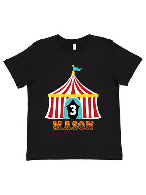 black big top circus birthday shirt