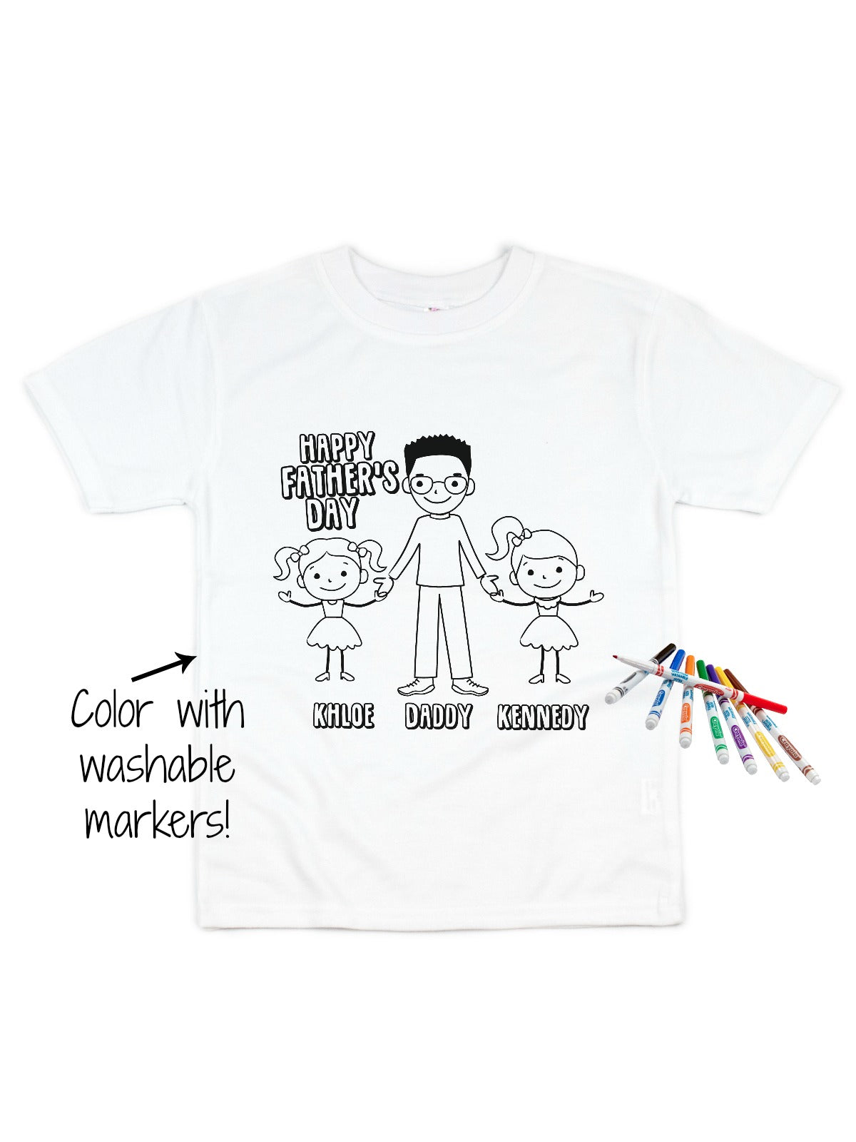 happy fathers day coloring t-shirt